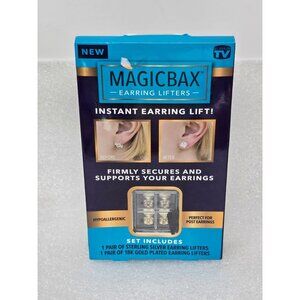 Magic Bax Earring Lifters Set Includes Sterling Silver & Gold Plated Pairs